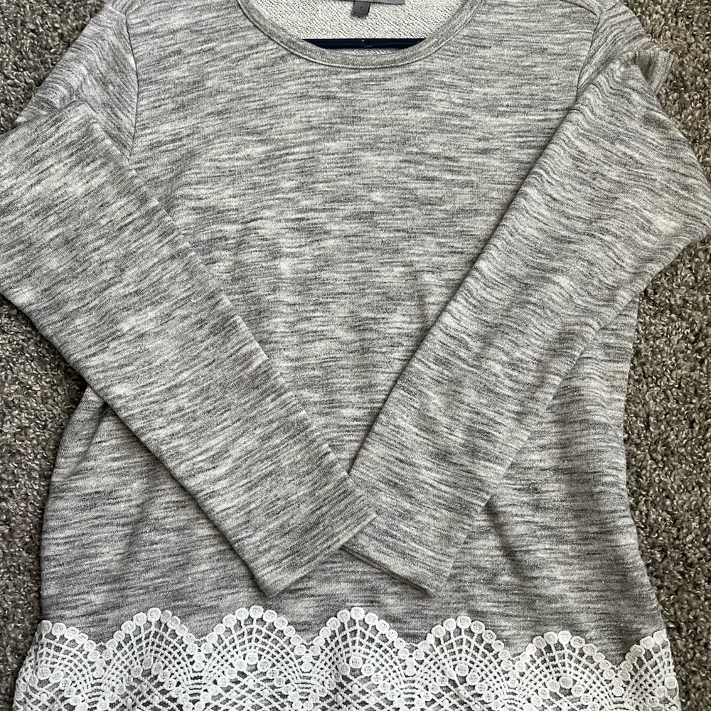 Alex and Parker pull over sweater